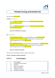 bedrijf lening